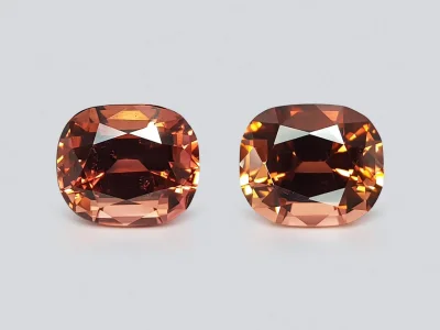 Tourmalines rouge-orange appariées d'Afghanistan 8,61 carats photo