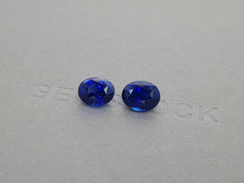 Pair of blue sapphires 8.12 ct oval cut, Sri Lanka Image №3