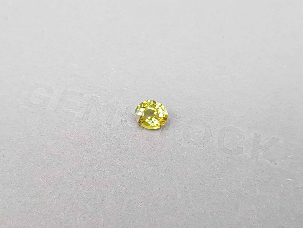 Unheated oval cut yellow sapphire 0.90 ct, Madagascar Image №3