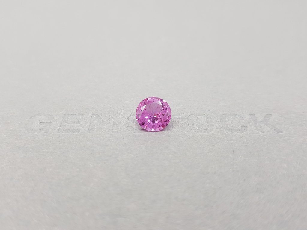 Hot pink unheated round sapphire 1.31 ct, Madagascar Image №1
