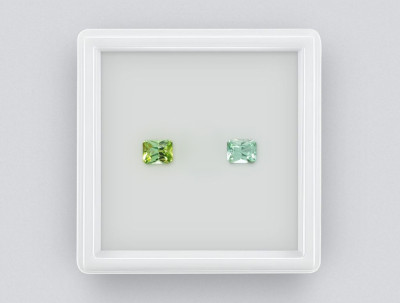 Un ensemble de tourmalines taille radiant, 1,01 carat photo