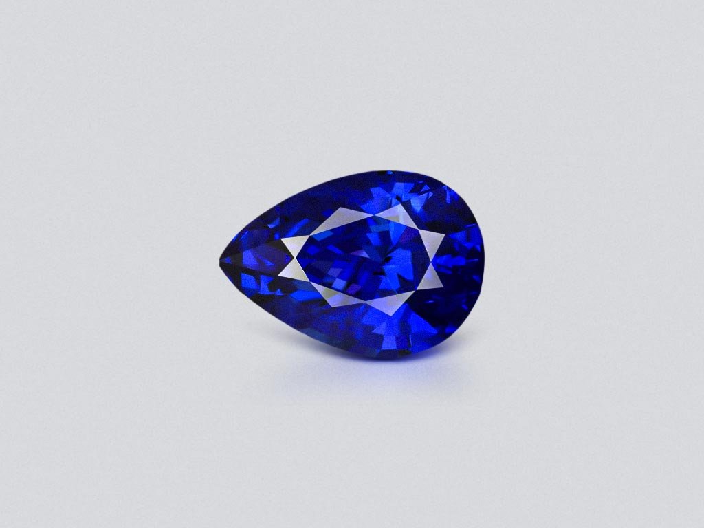 Saphir Bleu Royal bleu intense taille poire 7,76 carats, Sri Lanka Image №1