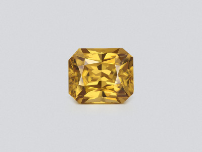Yellow-brown zircon in radiant cut 12.24 carats, Sri Lanka photo