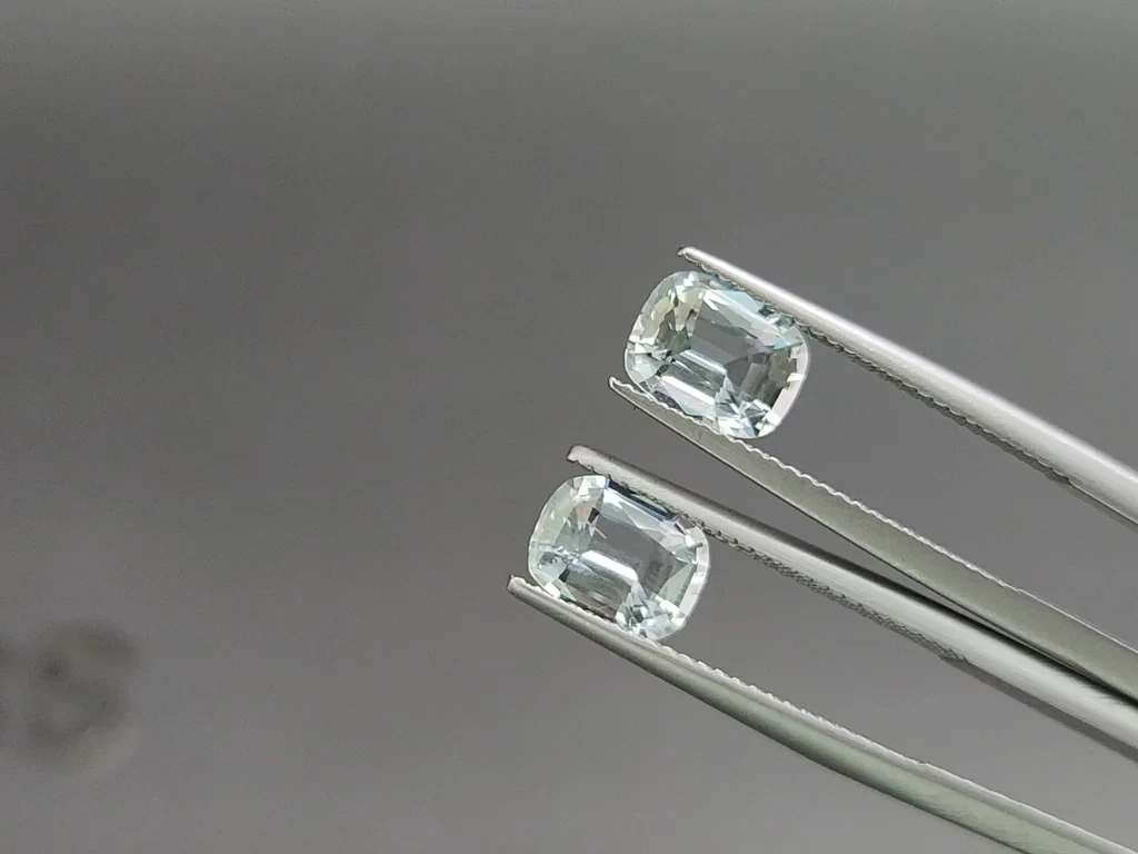 Set of aquamarines cushion cut 4.11 carats, Madagascar Image №4
