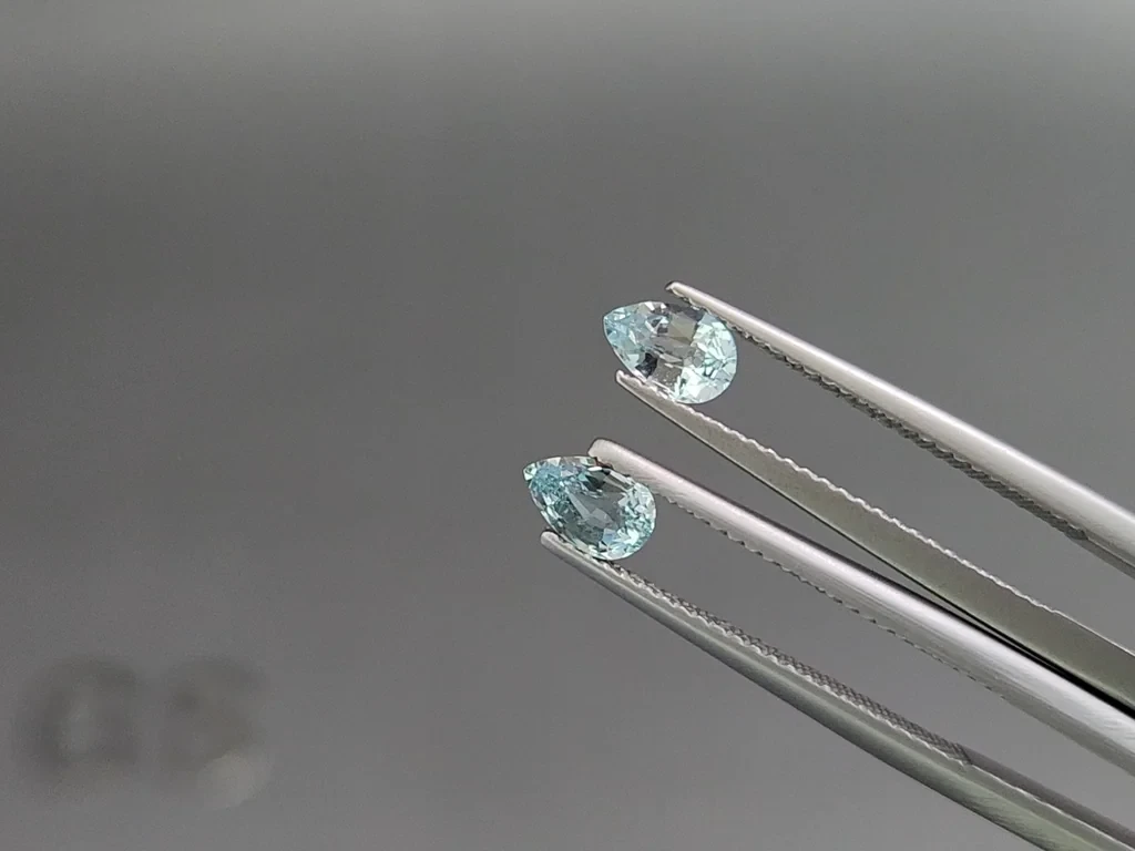 Set of aquamarines pear cut 1.79 carats, Madagascar Image №4