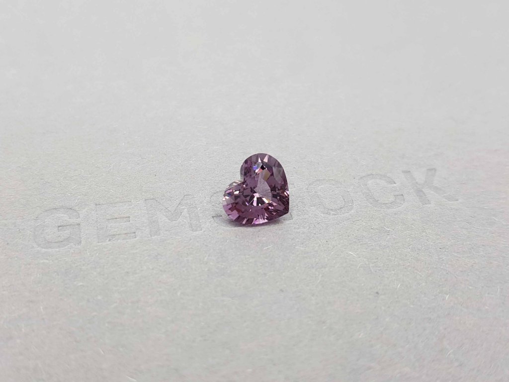 Heart cut purple spinel 2.06 ct, Burma Image №2