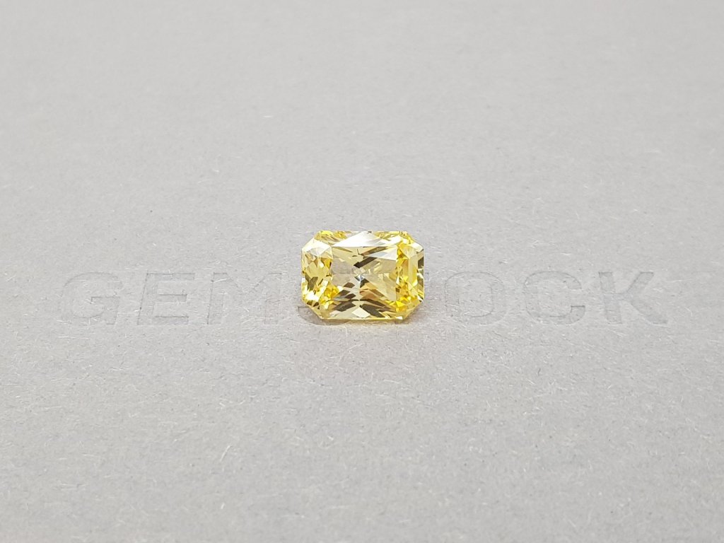 Yellow untreated radiant cut sapphire 3.54 ct, Sri Lanka Image №1