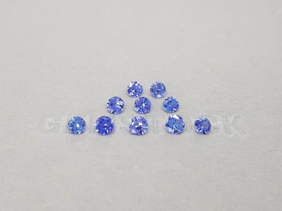Set of tanzanites 2.91 carats round cut photo