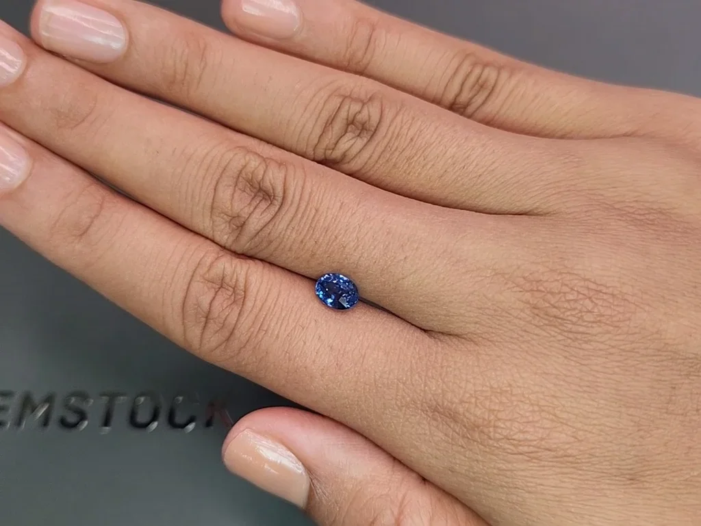 Intense blue cobalt spinel in oval cut 1.08 carats, Tanzania Image №2