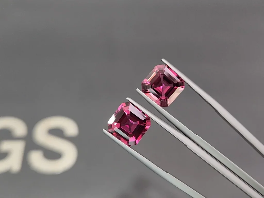 Pair of pink tourmalines octagon cut 8.45 carats, Afghanistan Image №3
