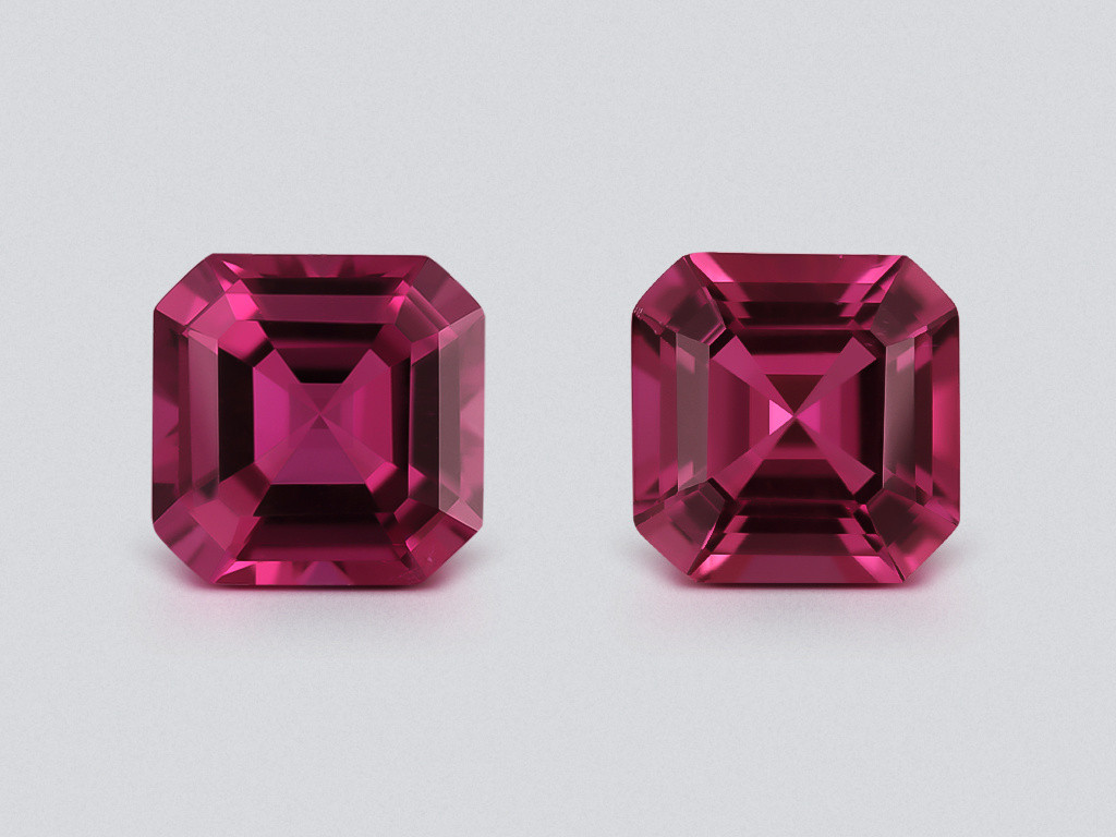 Pair of pink tourmalines octagon cut 8.45 carats, Afghanistan Image №1
