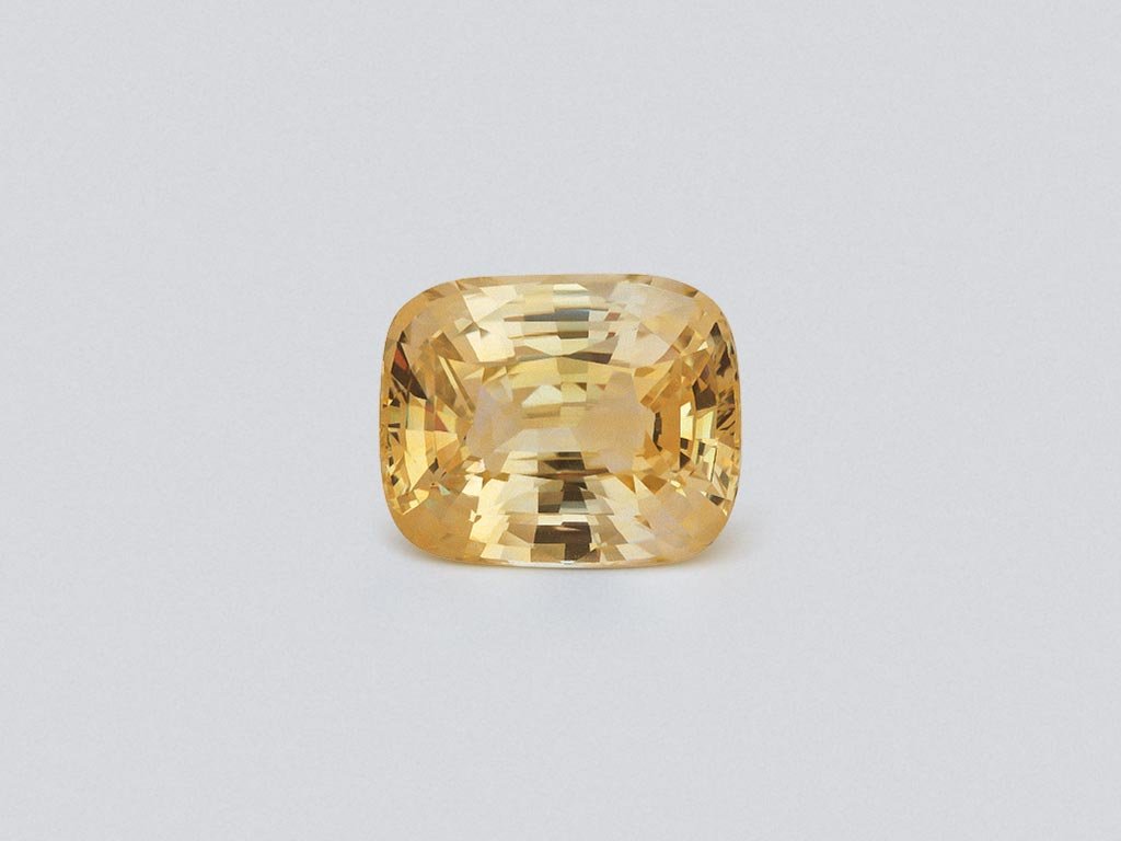 Large unheated sapphire Pastel Yellow cushion cut 15.33 carats, Sri Lanka Image №1