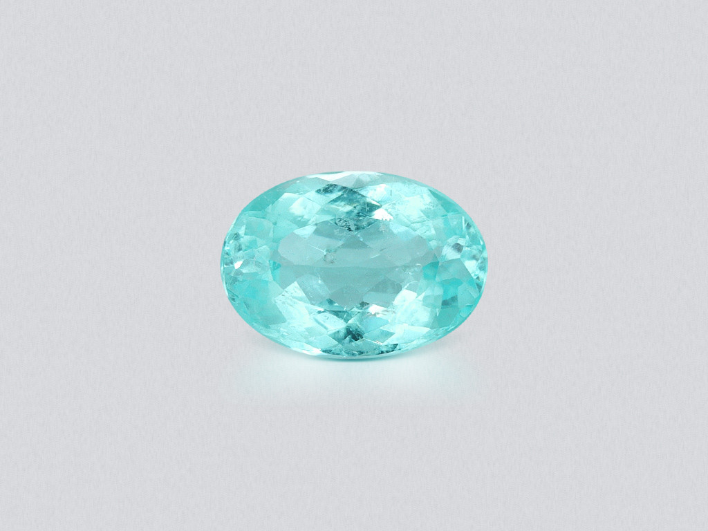 Neon tourmaline Paraiba greenish blue oval cut 2.30 carats, Mozambique Image №1