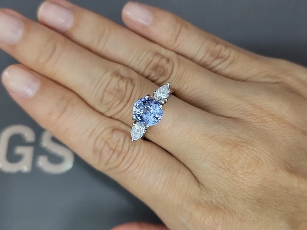 Lot #7. Unheated Pastel Blue sapphire in oval cut 3.02 carats, Sri Lanka Image №5