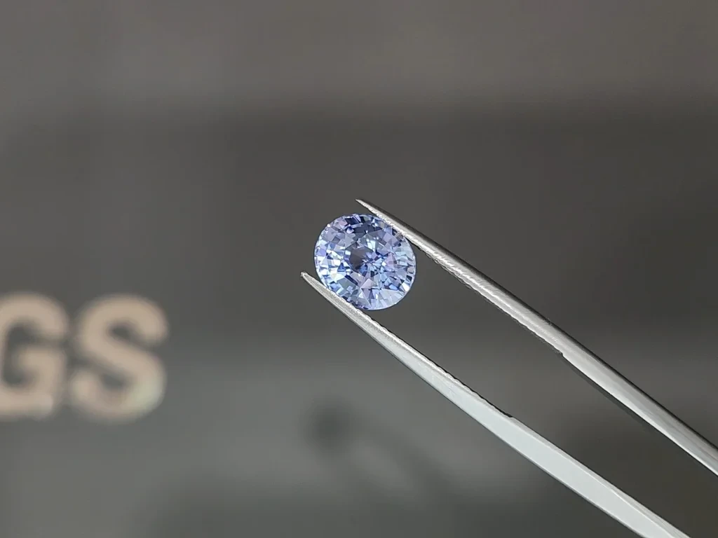Lot #7. Unheated Pastel Blue sapphire in oval cut 3.02 carats, Sri Lanka Image №3