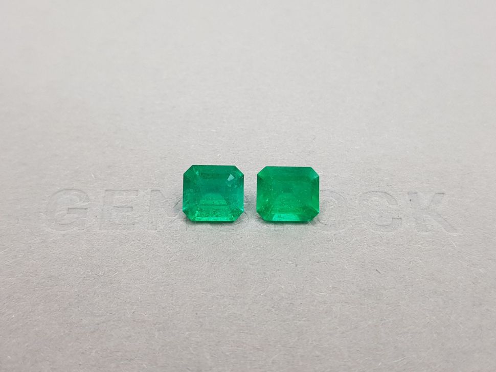 Pair of Colombian emeralds Vivid Green 2.74 ct Image №1