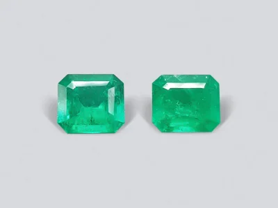 Pair of Colombian emeralds Vivid Green 2.74 ct photo
