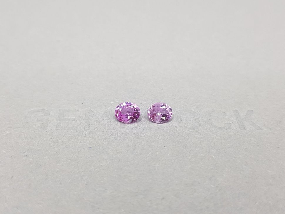 Pair of unheated pink sapphires from Madagascar 1.07 ct Image №1