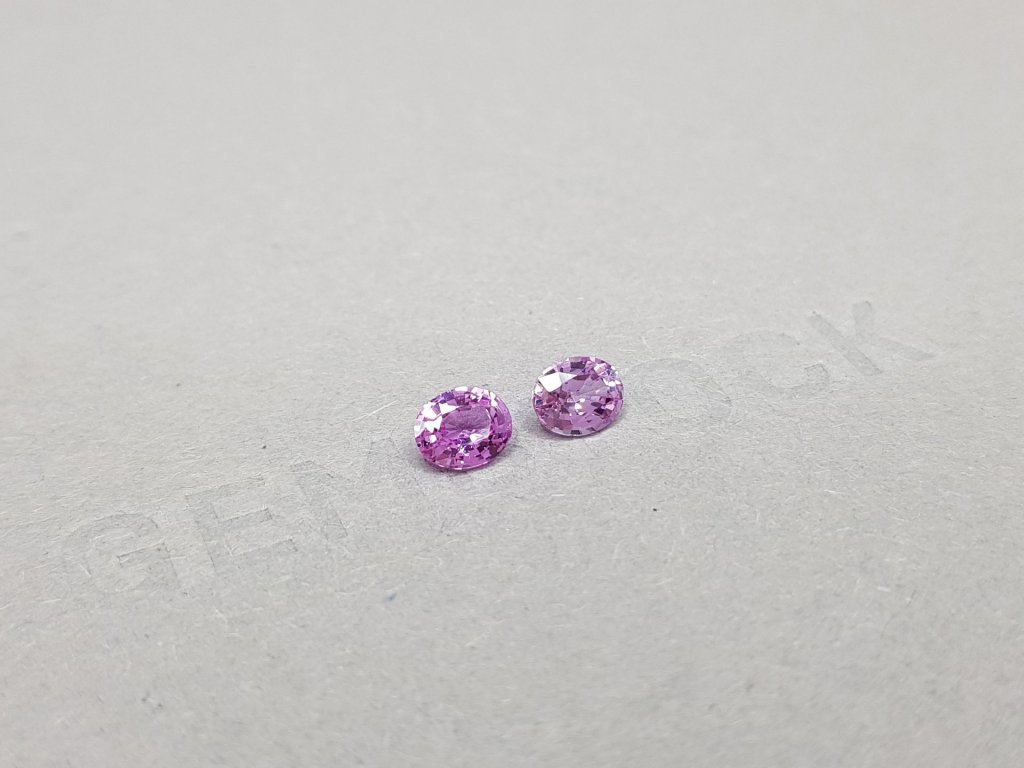 Pair of unheated pink sapphires from Madagascar 1.07 ct Image №2