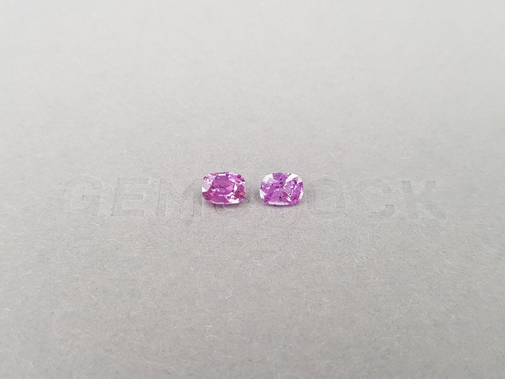 Pair of vivid pink unheated sapphires 1.43 ct, Madagascar Image №1