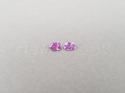 Pair of vivid pink unheated sapphires 1.43 ct, Madagascar photo