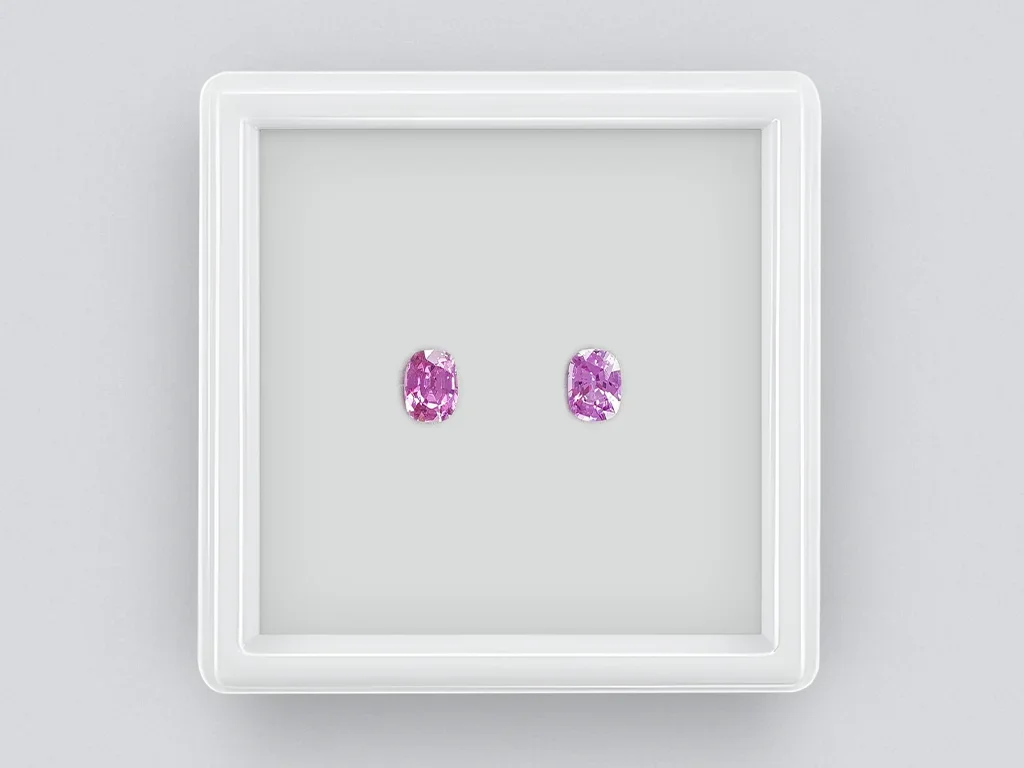 Paire de saphirs brillants non chauffés 1,43 ct, Madagascar Image №1