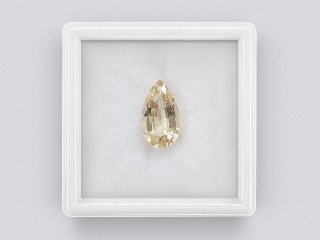 Pear-cut soft yellow beryl 3.27 carats, Nigeria  Image №1