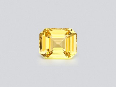 Untreated vivid yellow sapphire in octagon cut 8.11 carats, Sri Lanka photo