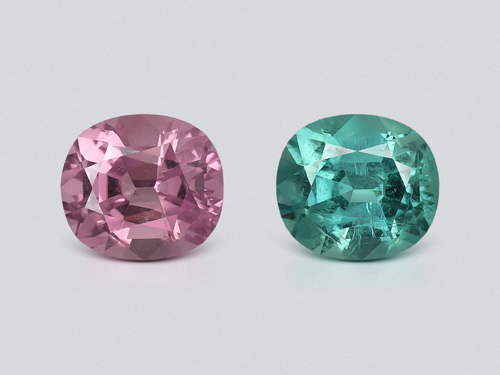Kontrastierendes paar turmaline im ovalschliff 1,90 carats, Afghanistan Image №1