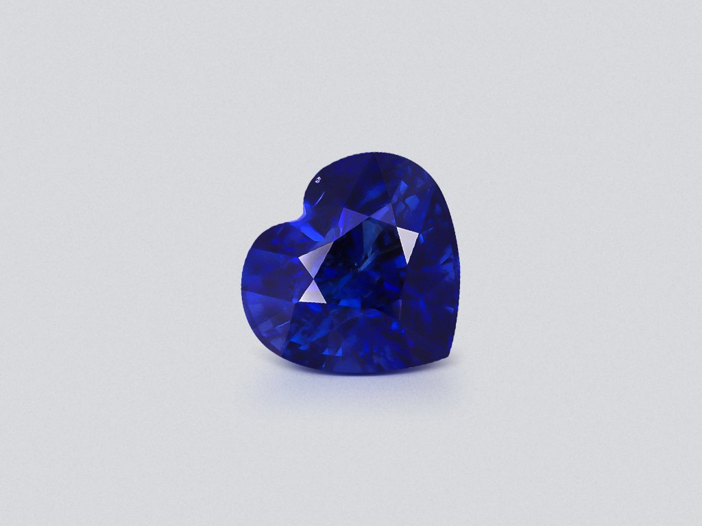 Sapphire Vivid Blue heart shape 5.01 carats, Sri Lanka  Image №1