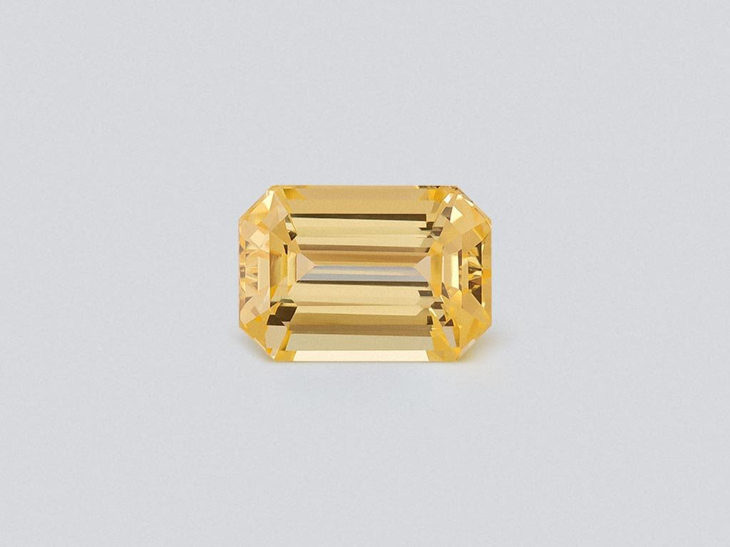 Unheated yellow sapphire octagon cut 4.02 carats, Sri Lanka Image №1