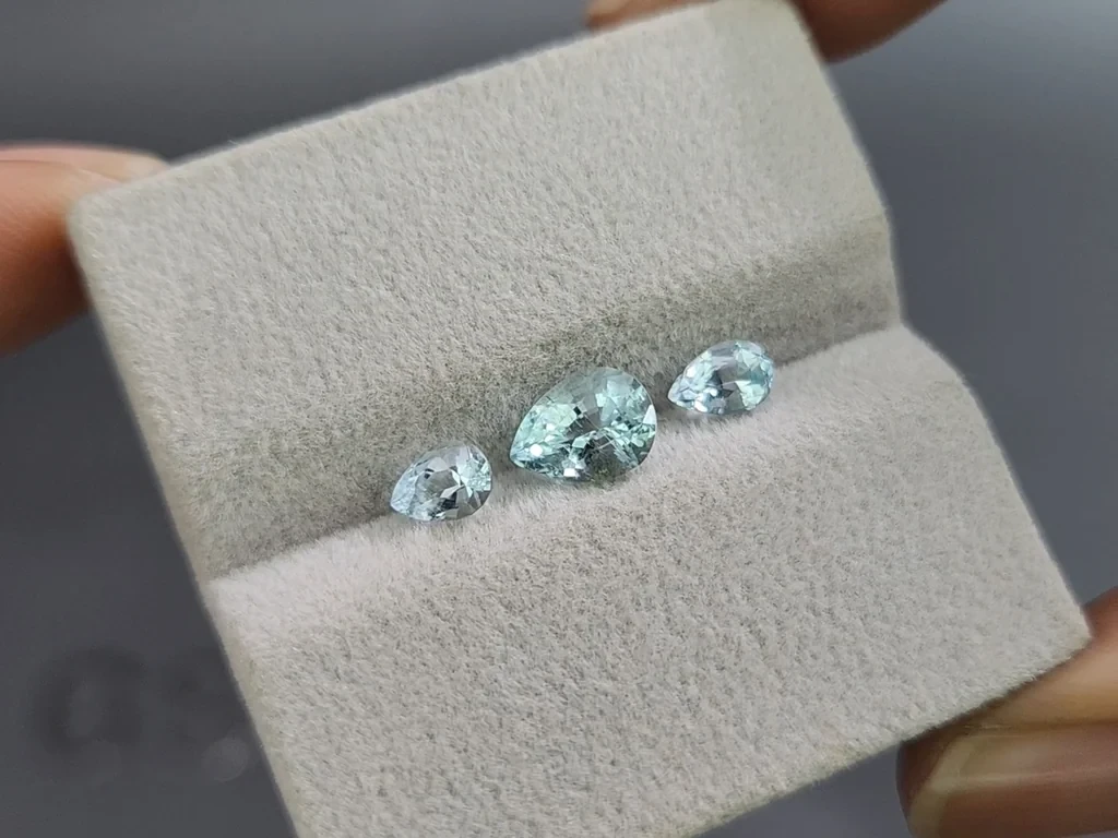 Ensemble aigues-marines taille poire, 1,73 carat, Madagascar Image №4