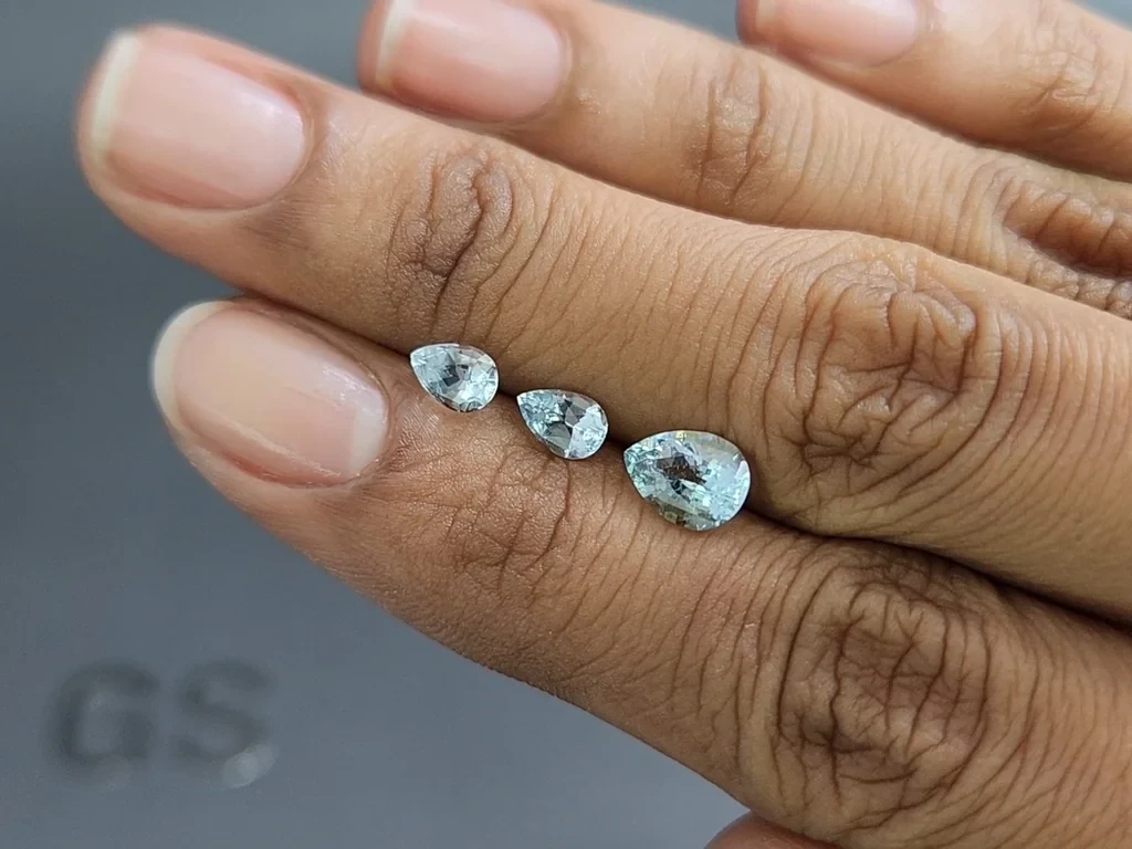 Ensemble aigues-marines taille poire, 1,73 carat, Madagascar Image №1