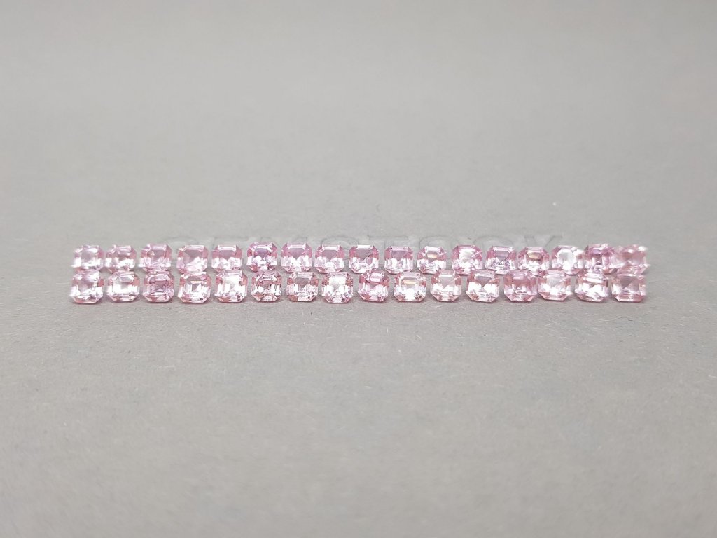 Asscher cut pink spinel set 7.20 ct, Tanzania Image №1