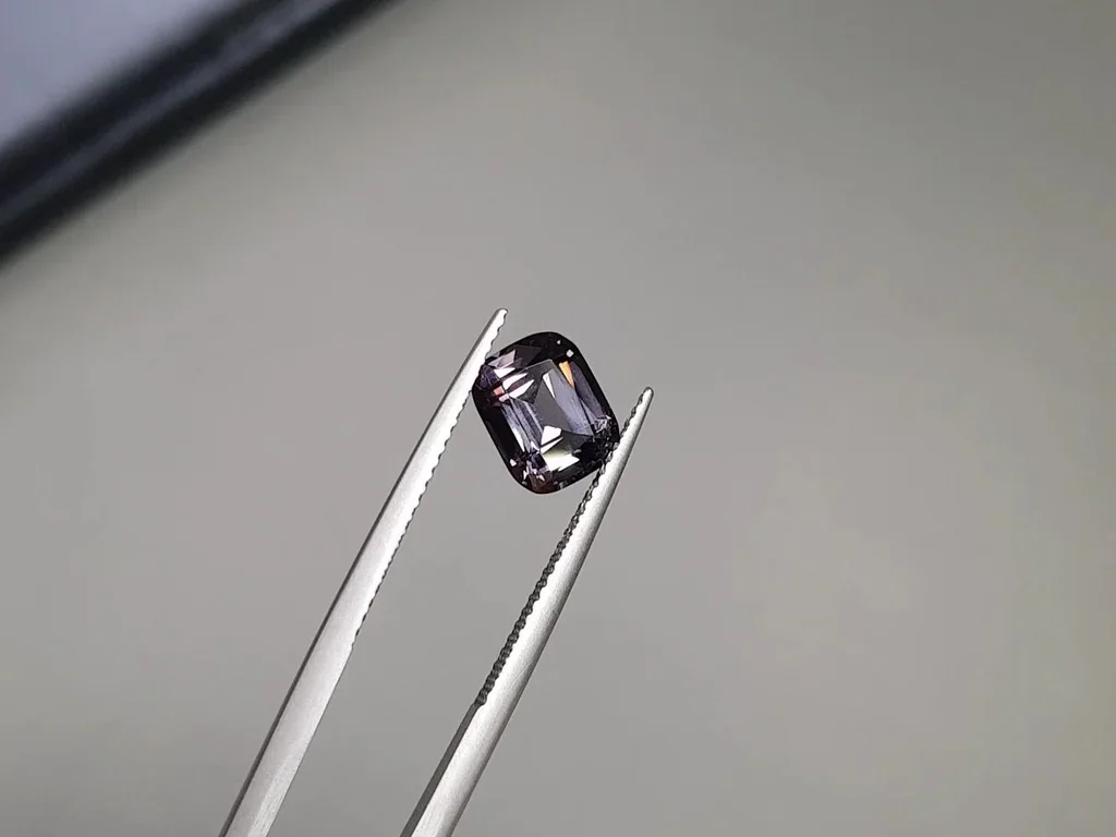 Dark gray cushion-cut spinel 2.37 carats, Burma Image №3