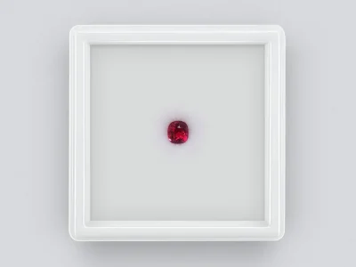 Spinelle rouge taille coussin 0,33 carats, Birmanie photo