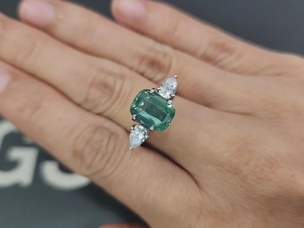 Circón verde talla cojín de 3,90 quilates, Tanzania  Image №5