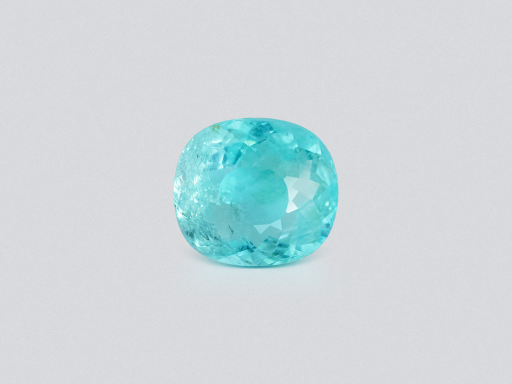 Paraiba greenish blue cushion cut 6.61 carats, Mozambique Image №1