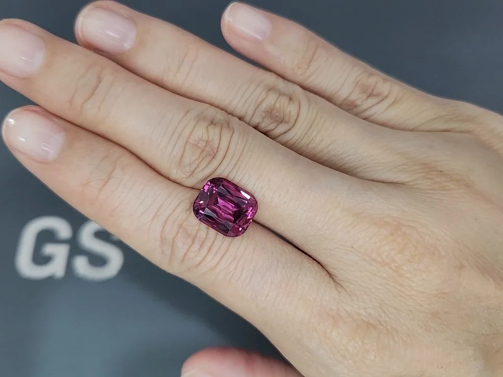 Rhodolith-granat kissenförmiger, leuchtend rosa 6,53 karat,Tansania Image №2