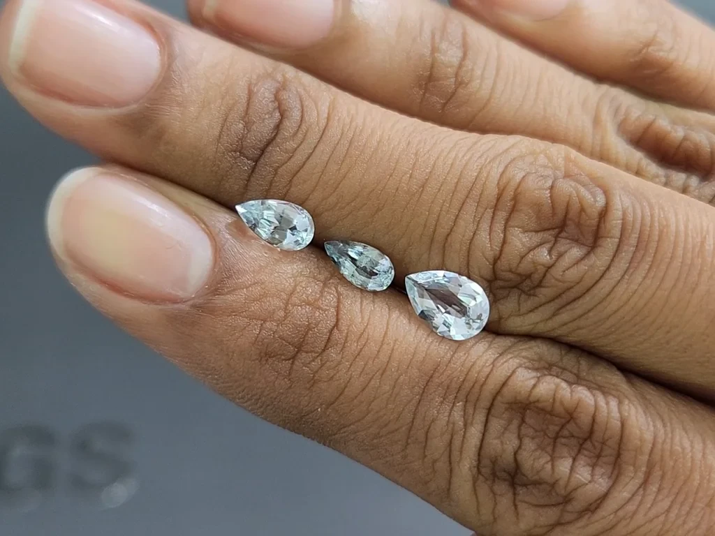 Ensemble aigues-marines taille poire, 1,68 carat, Madagascar Image №1