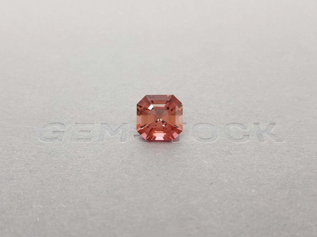 Orange-pink octagon cut tourmaline 3.88 ct Image №1