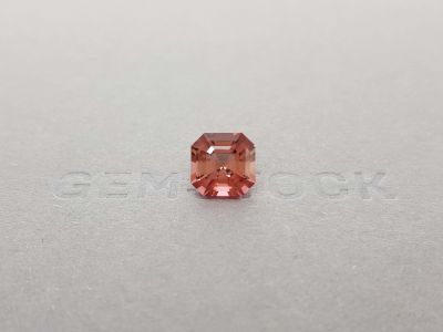 Orange-pink octagon-cut tourmaline 3.88 ct photo