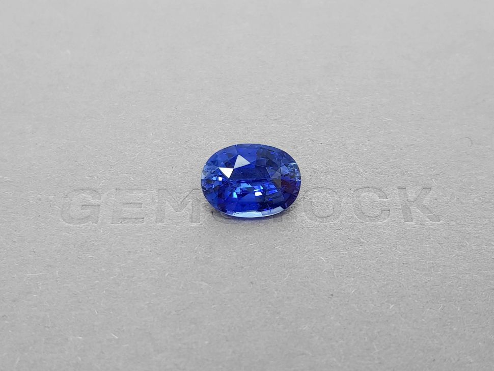 Royal Blue oval cut sapphire 6.66 ct, Sri Lanka Image №1