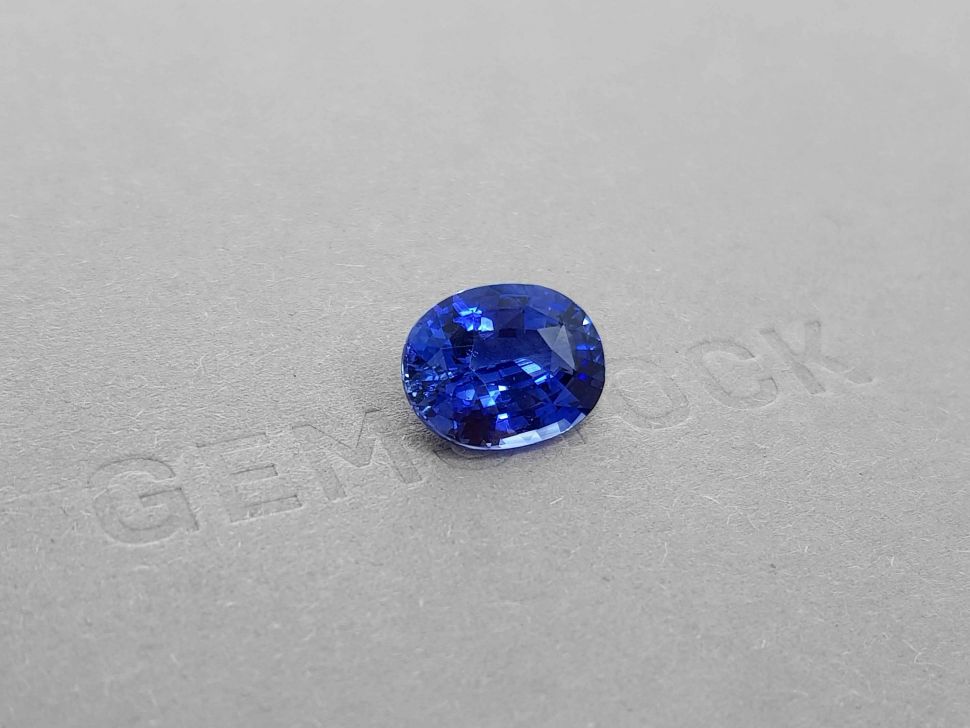 Royal Blue oval cut sapphire 6.66 ct, Sri Lanka Image №2
