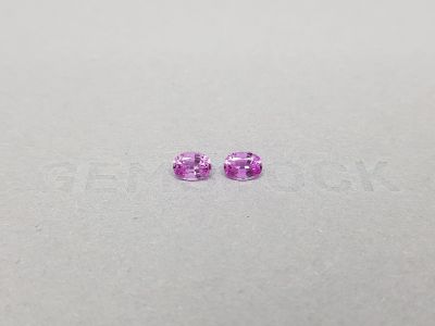 Pair of hot pink unheated Madagascar sapphires 0.97 ct photo