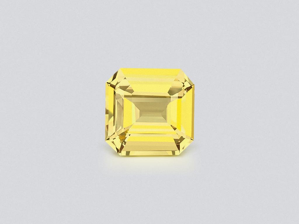 Untreated vivid yellow sapphire in octagon cut 10.14 carats, Sri Lanka Image №1