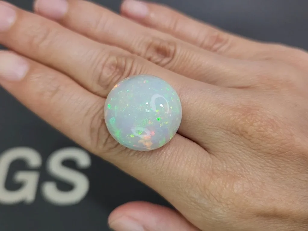 Ópalo blanco grande de talla redonda de 31,23 quilates, Etiopía Image №2