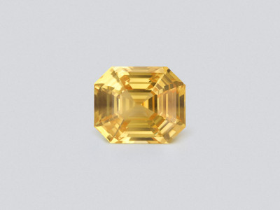 Zafiro octagonal amarillo intenso sin calentar de 15,10 quilates, Sri Lanka photo