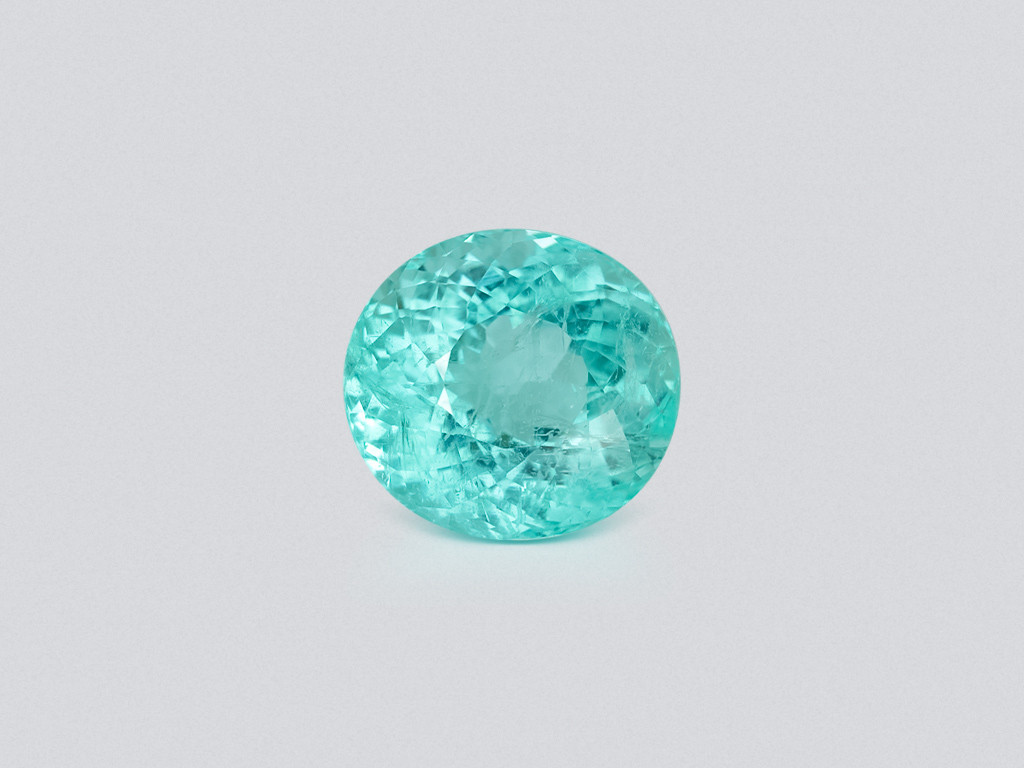 Diamant Paraiba vert néon, taille ovale, 12,89 carats, Mozambique Image №1