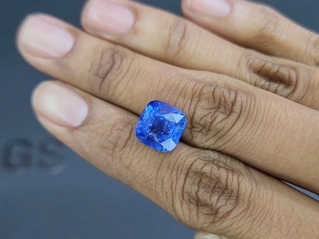 Saphir bleuet non chauffé, taille coussin 8,14 carats, Sri Lanka Image №2